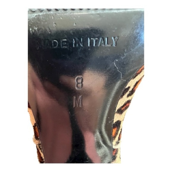 Casual Corner Calf hair leopard print boots with heels size 8 NWOT - Picture 7 of 9